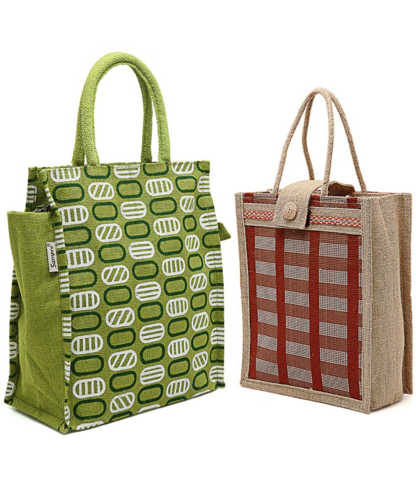     			ENSAC Green Jute Handheld