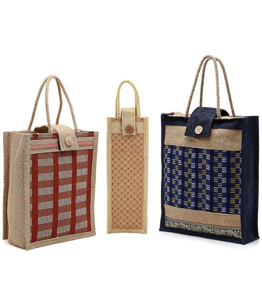     			ENSAC Multicolor Jute Handheld