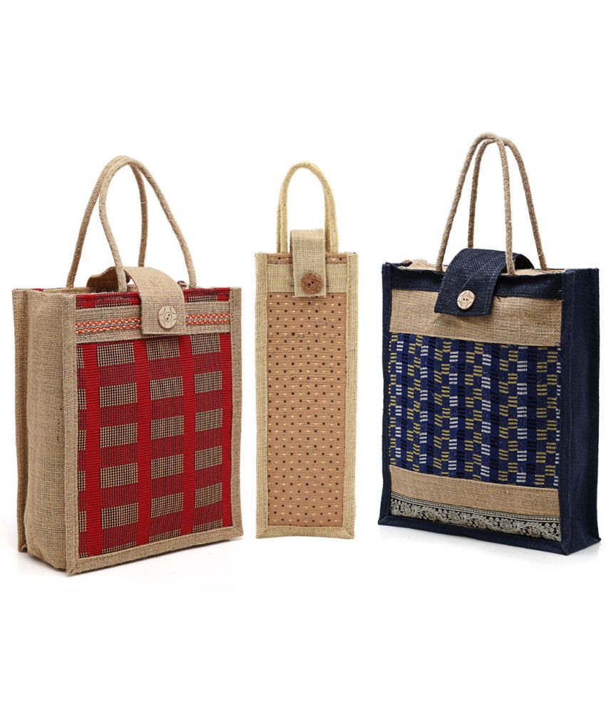     			ENSAC Multicolor Jute Handheld