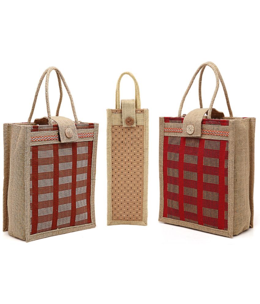     			ENSAC Red Jute Handheld