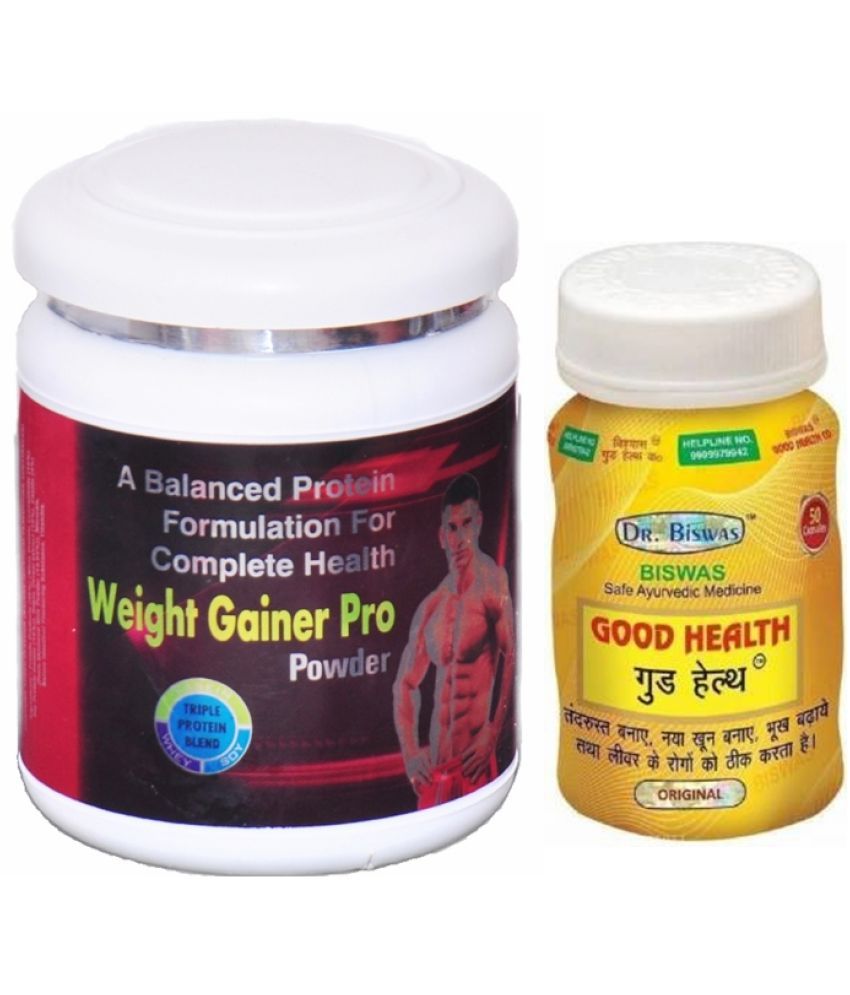     			G & G Pharmacy Biwas Good Health 50no.s & Rikhi Weight Gainer Pro Powder 300 gm Chocolate Single Pack