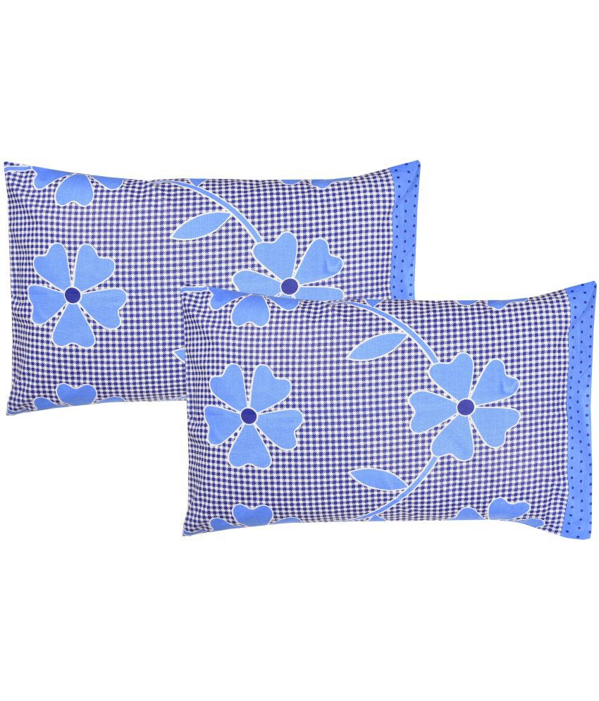     			Handloomwala - Pack of 2 Cotton Floral Standard Size Pillow Cover ( 68.58 cm(27) x 43.18 cm(17) ) - Multi