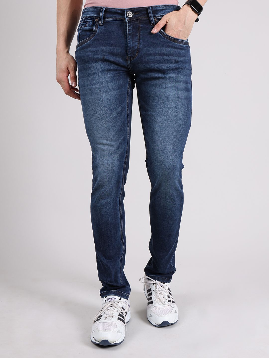     			Hoffmen Regular Fit Faded Men's Jeans - Indigo Blue ( Pack of 1 )