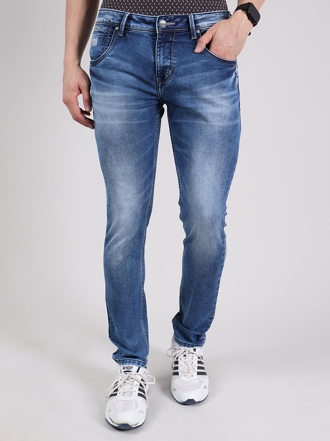     			Hoffmen Regular Fit Faded Men's Jeans - Indigo Blue ( Pack of 1 )