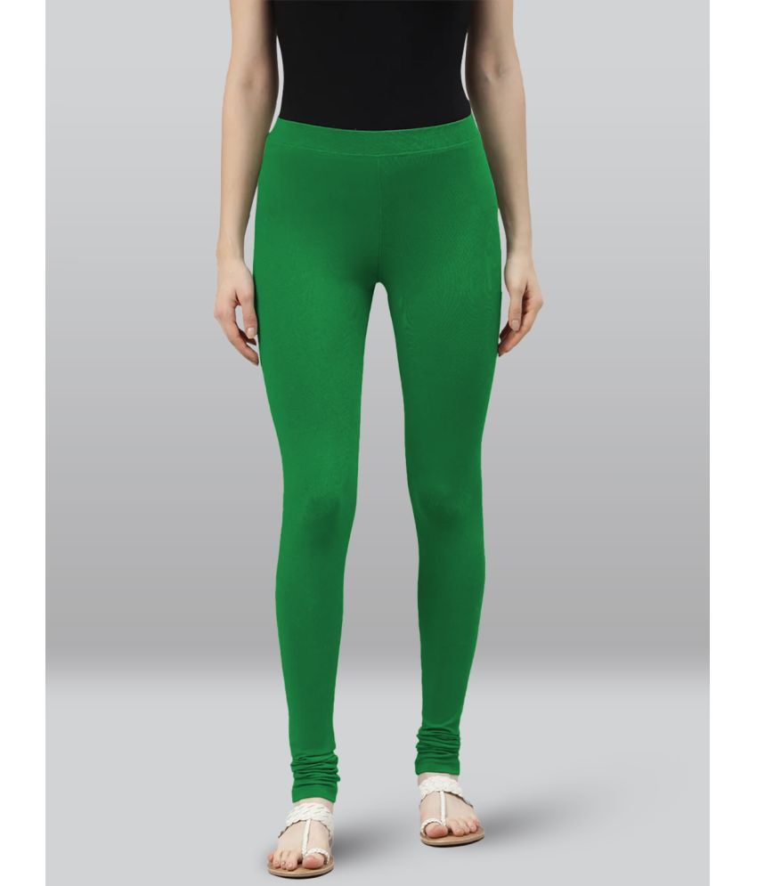     			LYRA - Fluorescent Green Viscose Women's Leggings ( Pack of 1 )