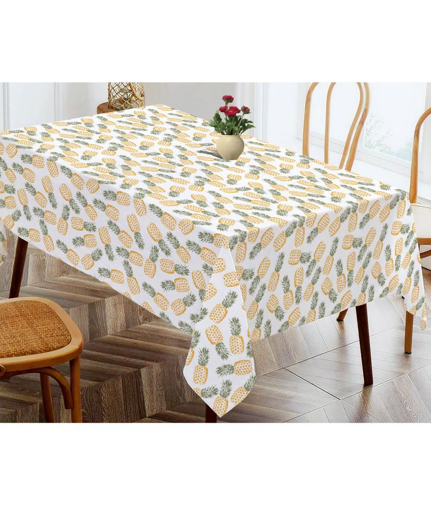     			Oasis Hometex Printed Cotton 4 Seater Rectangle Table Cover ( 152 x 138 ) cm Pack of 1 Yellow