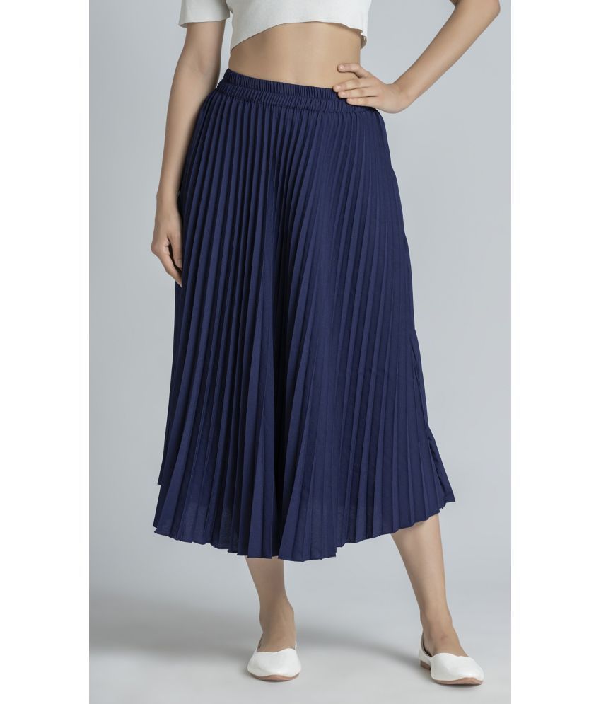     			RAIYANI FASHION Blue Polyester Women's Flared Skirt ( Pack of 1 )