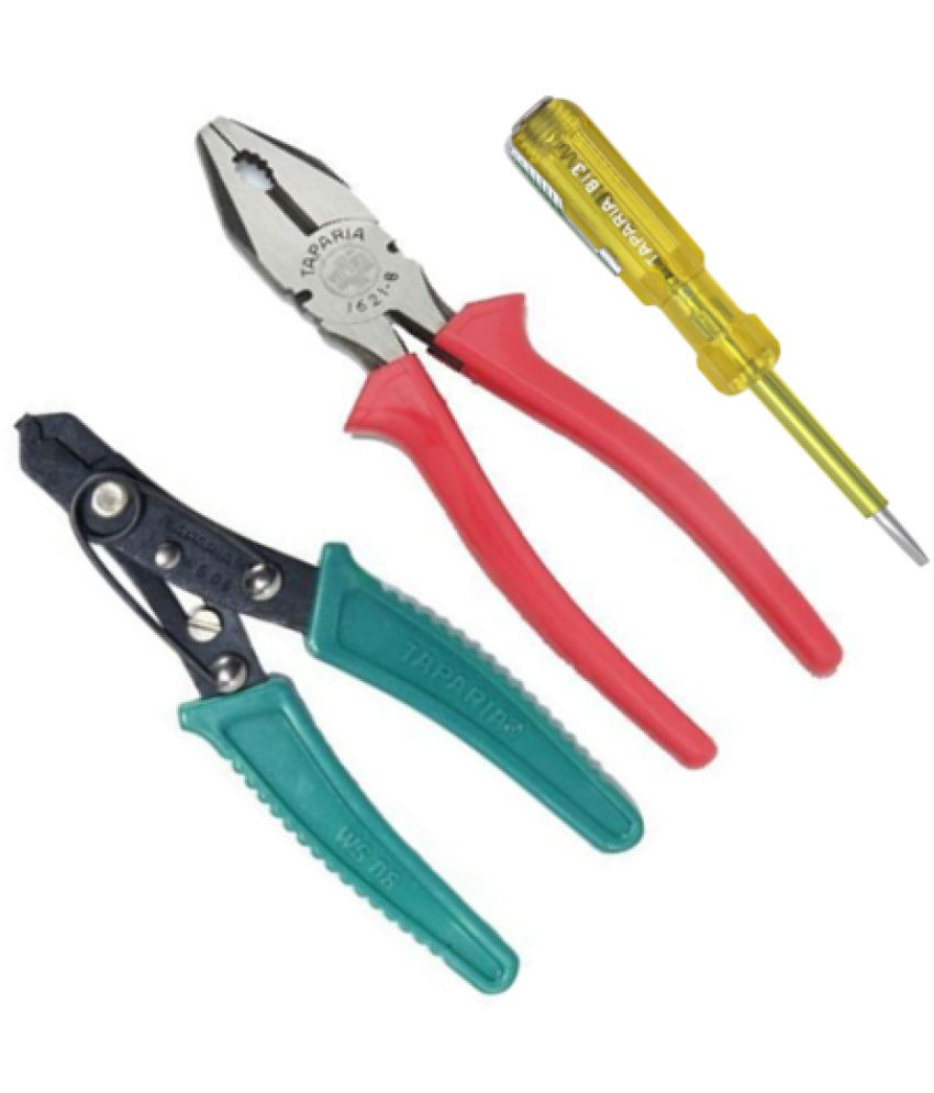     			Taparia 3pc Hand Tools Kit (8inch Plier,Wire Cutter & Tester)
