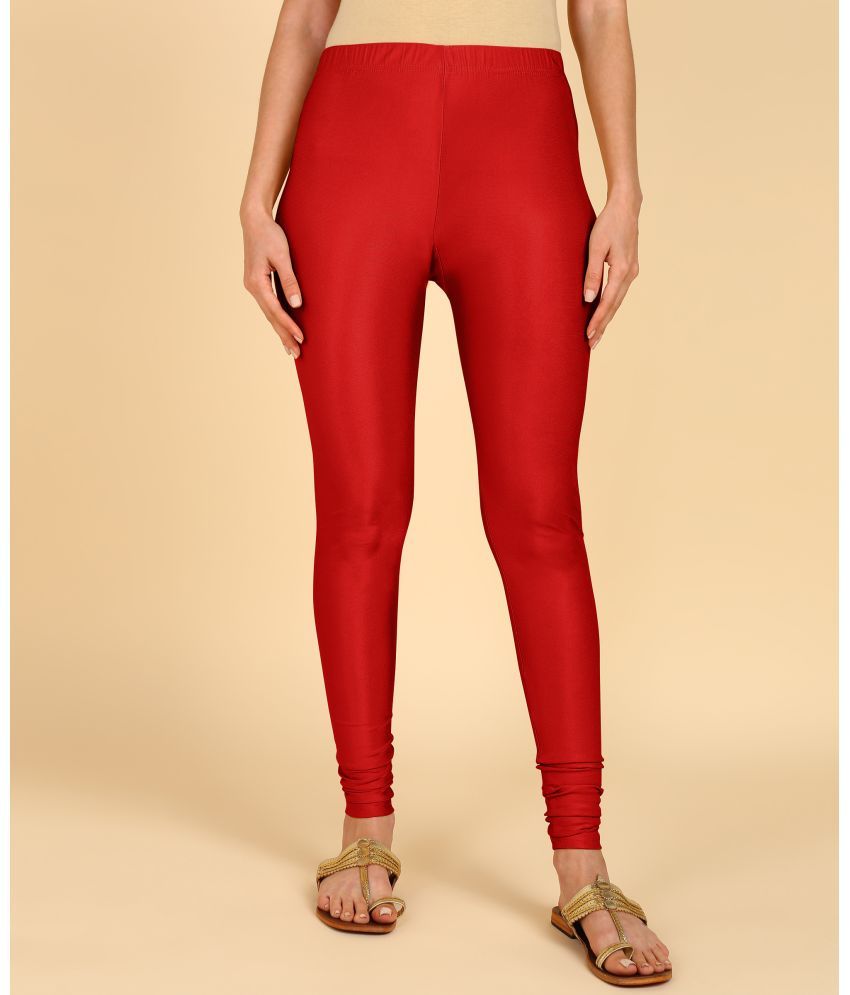     			Colorscube - Red Lycra Women's Churidar ( Pack of 1 )