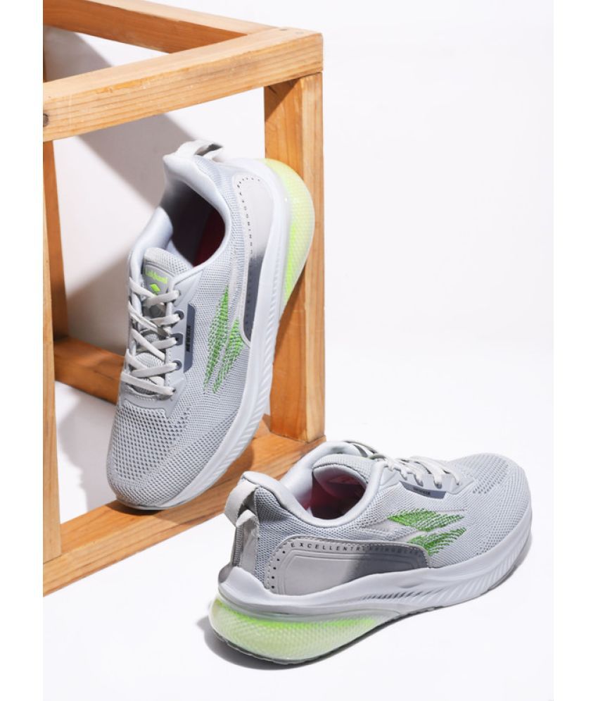    			Lakhani Aashirwad L-1407_L.Grey-P.Grn Gray Men's Sports Running Shoes