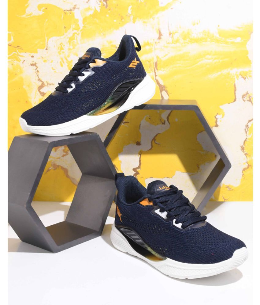     			Lakhani Aashirwad L-Bolt-01_Nvy-Ylw Navy Men's Sports Running Shoes