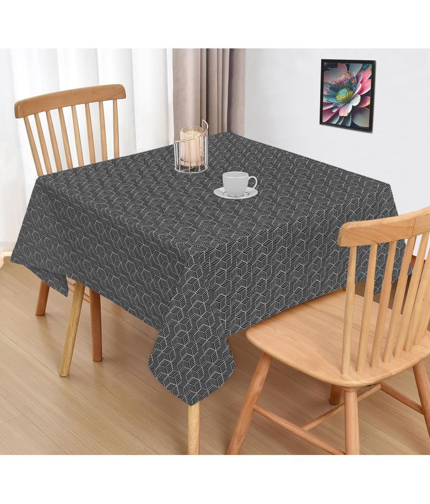     			Oasis Hometex Printed Cotton 2 Seater Square Table Cover ( 102 x 102 ) cm Pack of 1 Black