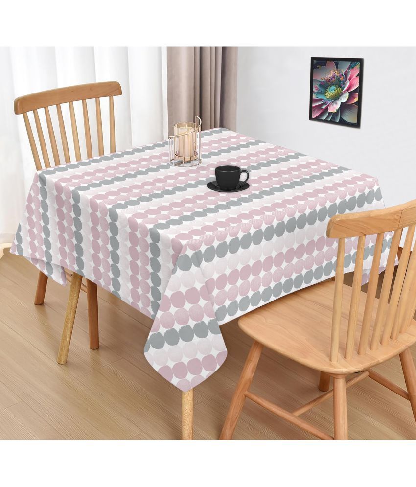     			Oasis Hometex Printed Cotton 2 Seater Square Table Cover ( 102 x 102 ) cm Pack of 1 Pink