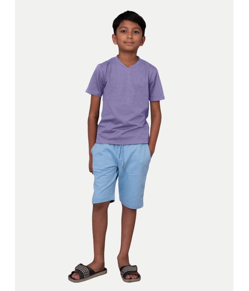     			Radprix Purple Cotton Blend Boy's T-Shirt ( Pack of 1 )