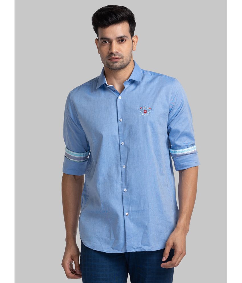     			Raymond 100% Cotton Regular Fit Solids Full Sleeves Men's Casual Shirt - Blue ( Pack of 1 )