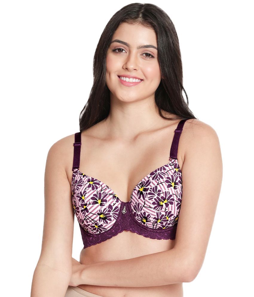     			Susie Nylon Lightly Padded Women's T-Shirt Bra ( Purple )