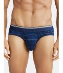 Jockey US67 Men Super Combed Cotton Elastane Stretch Stripe Brief - Navy