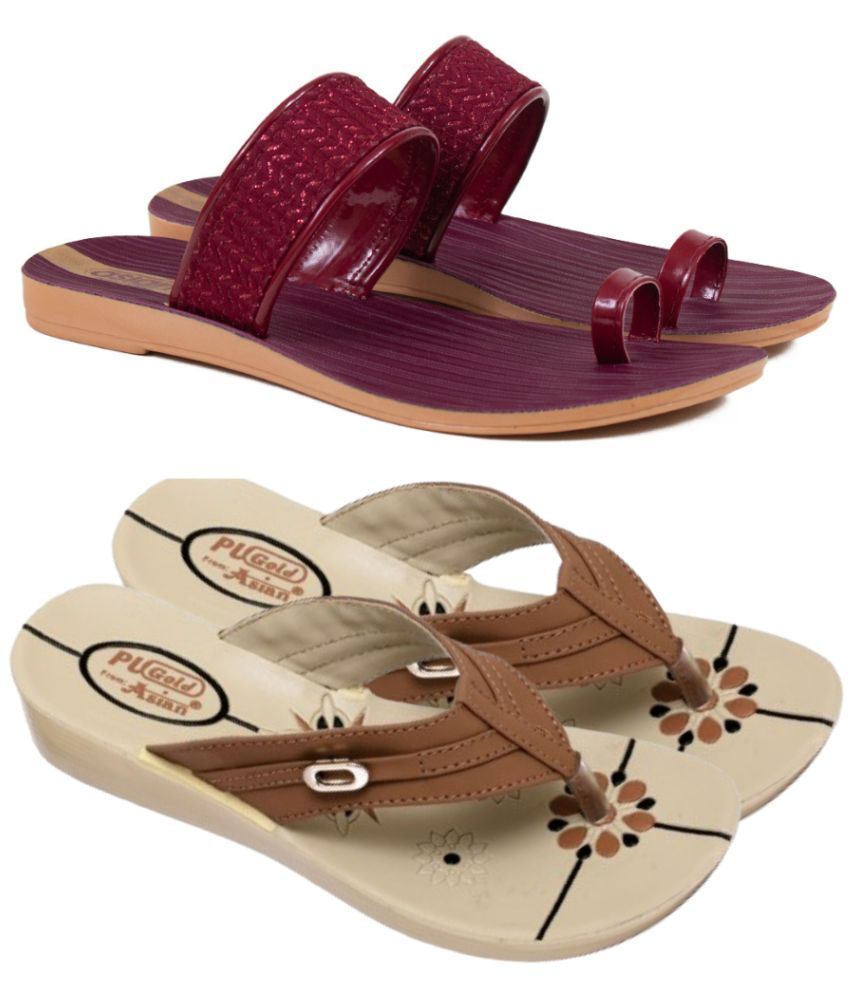     			ASIAN Tan Women's Slipper