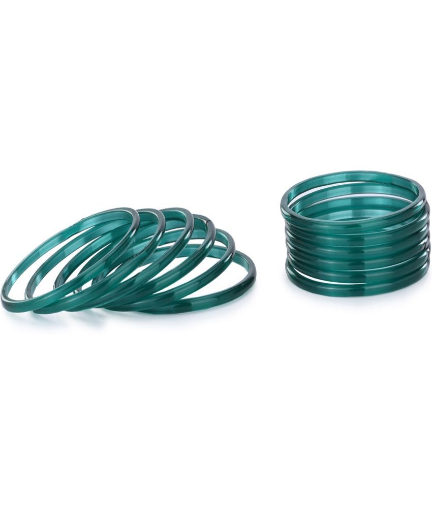     			Somil Green Bangle Set ( Pack of 12 )