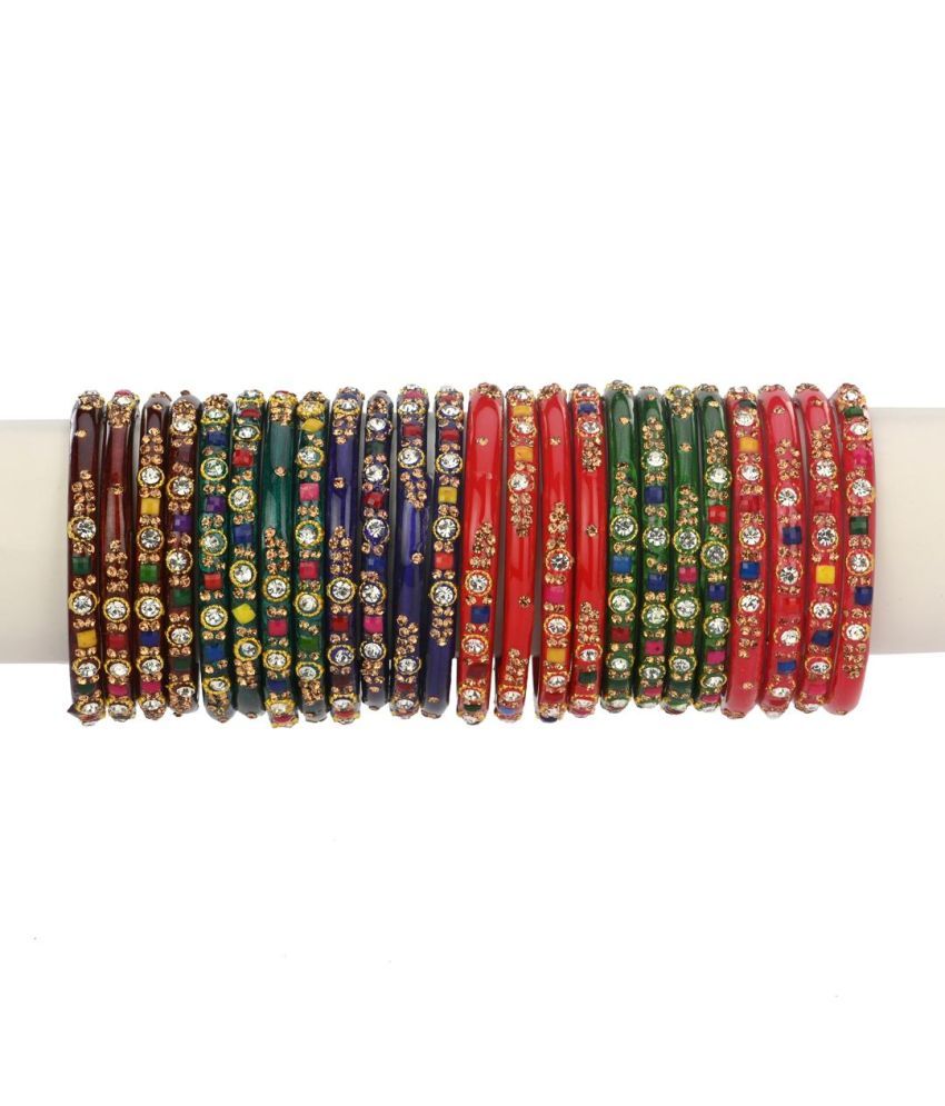     			Somil Multicolor Bangle Set ( Pack of 24 )