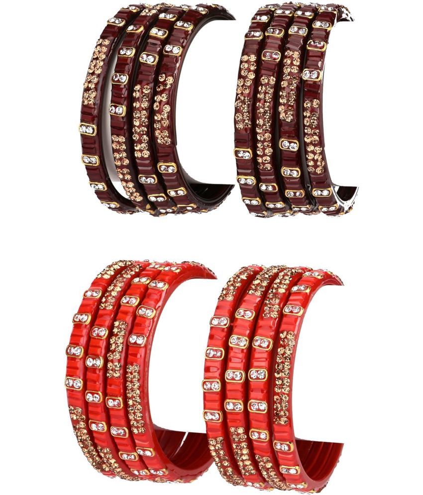     			Somil Multicolor Bangle Set ( Pack of 8 )