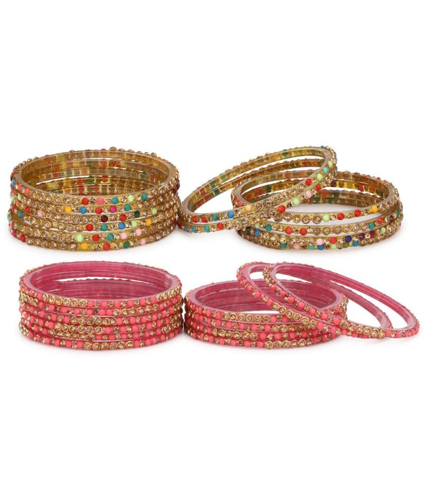     			Somil Multicolor Bangle Set ( Pack of 24 )