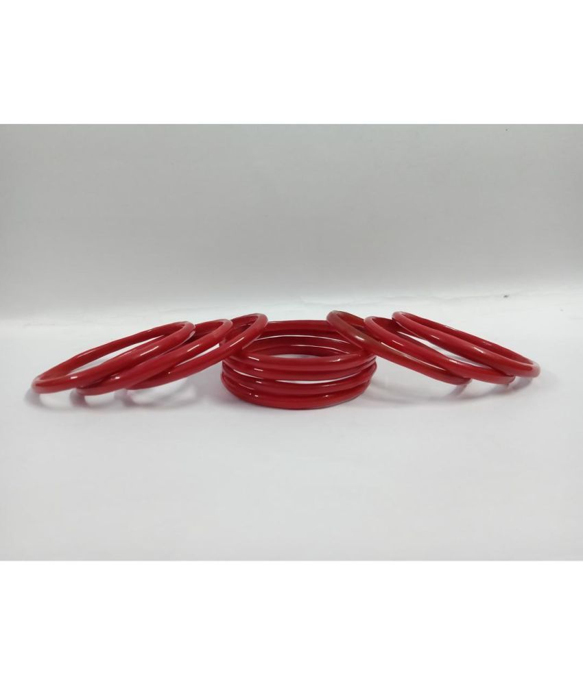     			Somil Red Bangle Set ( Pack of 10 )