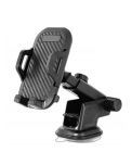 AutoPowerz Dashboard & Windshield Double Clamp Car Mobile Holder - Black