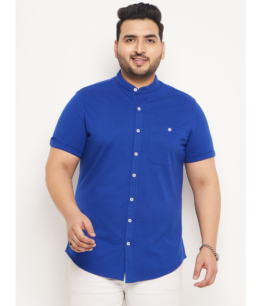     			Club York Cotton Blend Regular Fit Solids Half Sleeves Men's Casual Shirt - Blue ( Pack of 1 )