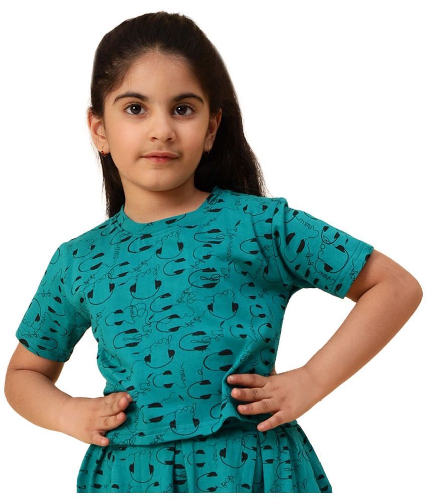     			Diaz Pack of 1 Girls Cotton Top ( Multi )