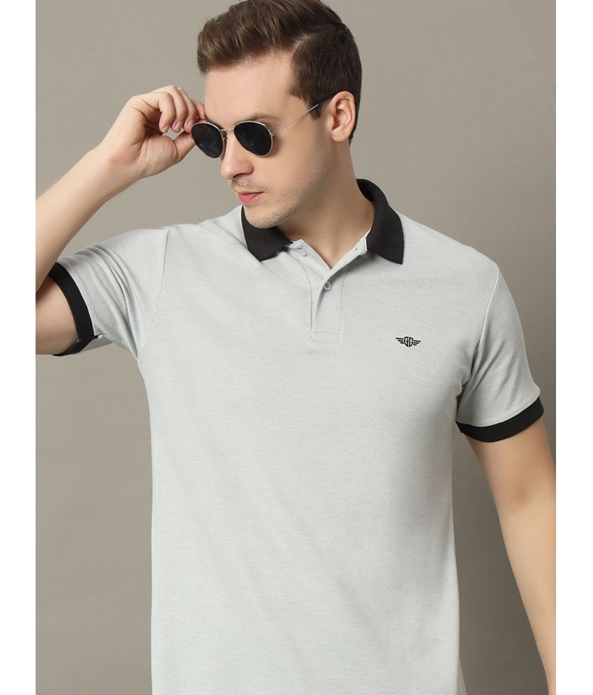     			GET GOLF Cotton Blend Regular Fit Solid Half Sleeves Men's Polo T Shirt - Grey ( Pack of 1 )