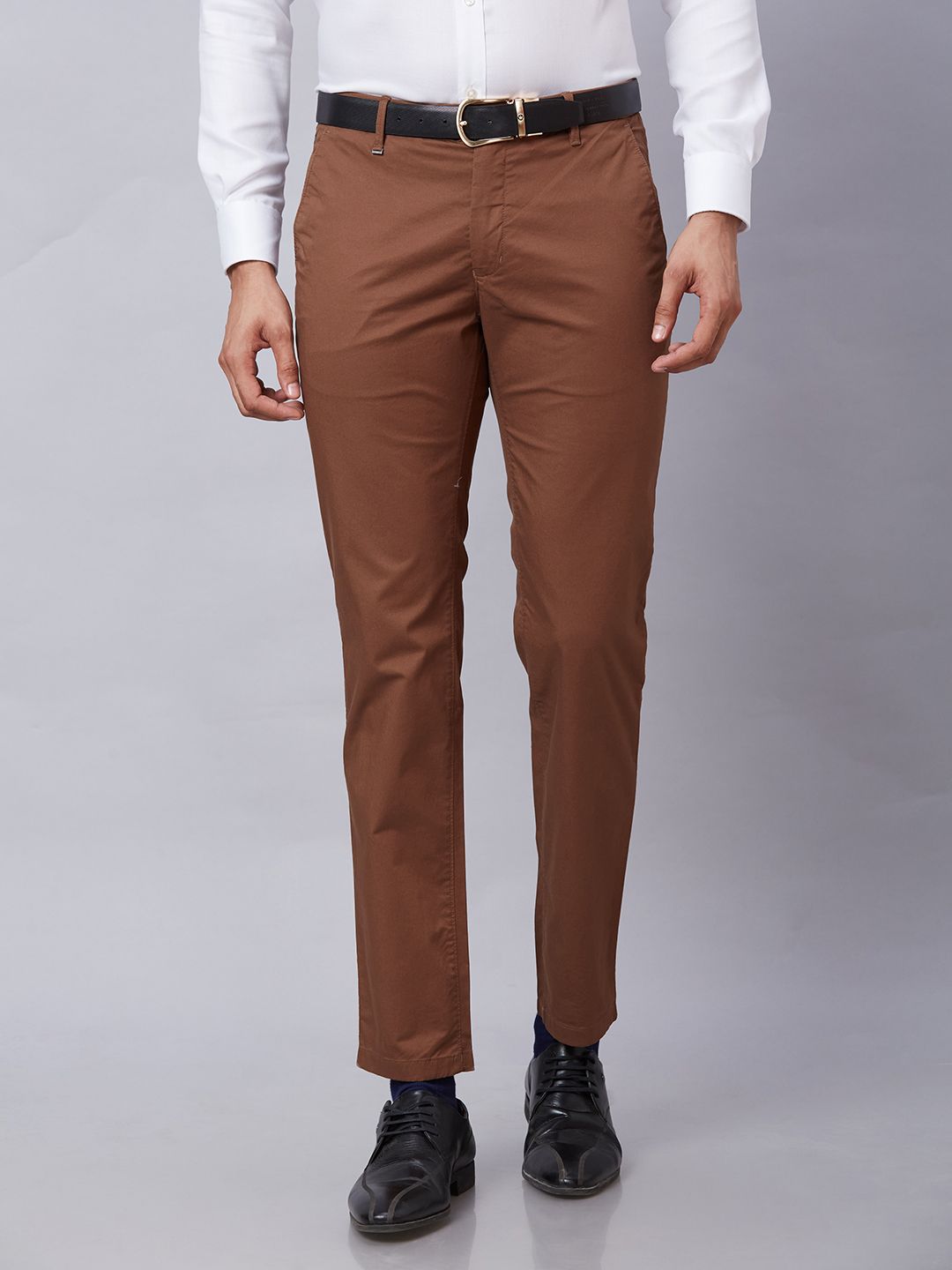     			Raymond Regular Flat Men's Chinos - Brown ( Pack of 1 )