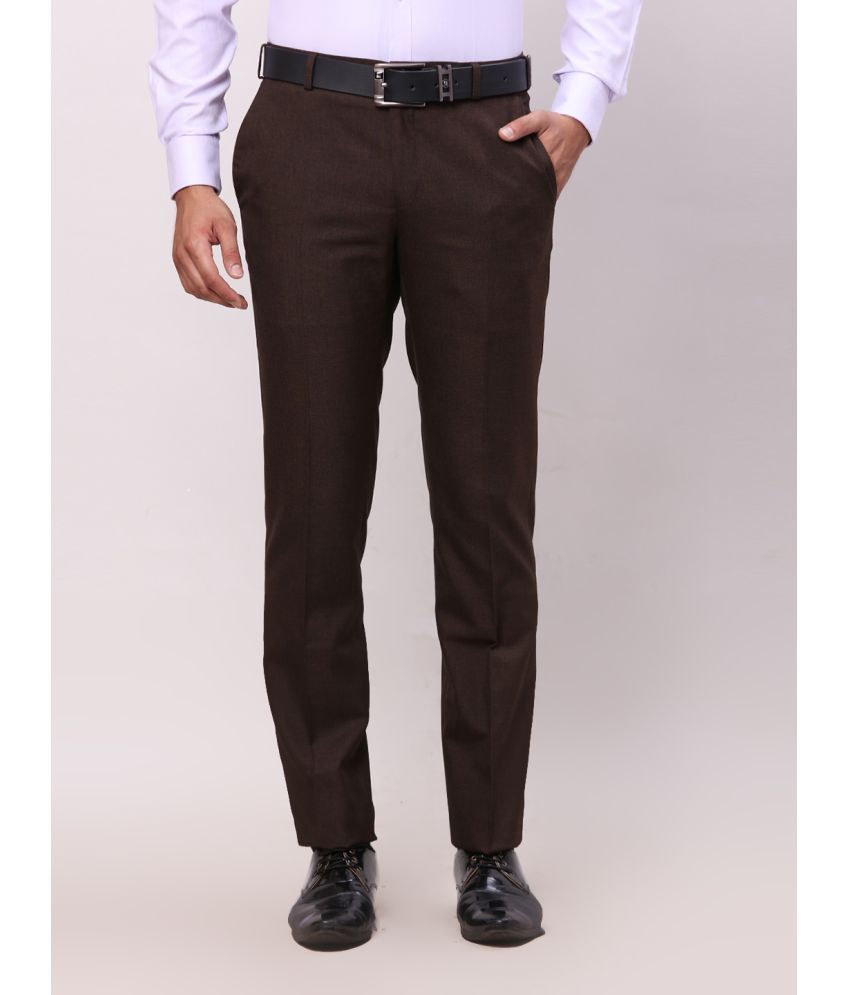     			Raymond Skinny Flat Men's Formal Trouser - Brown ( Pack of 1 )