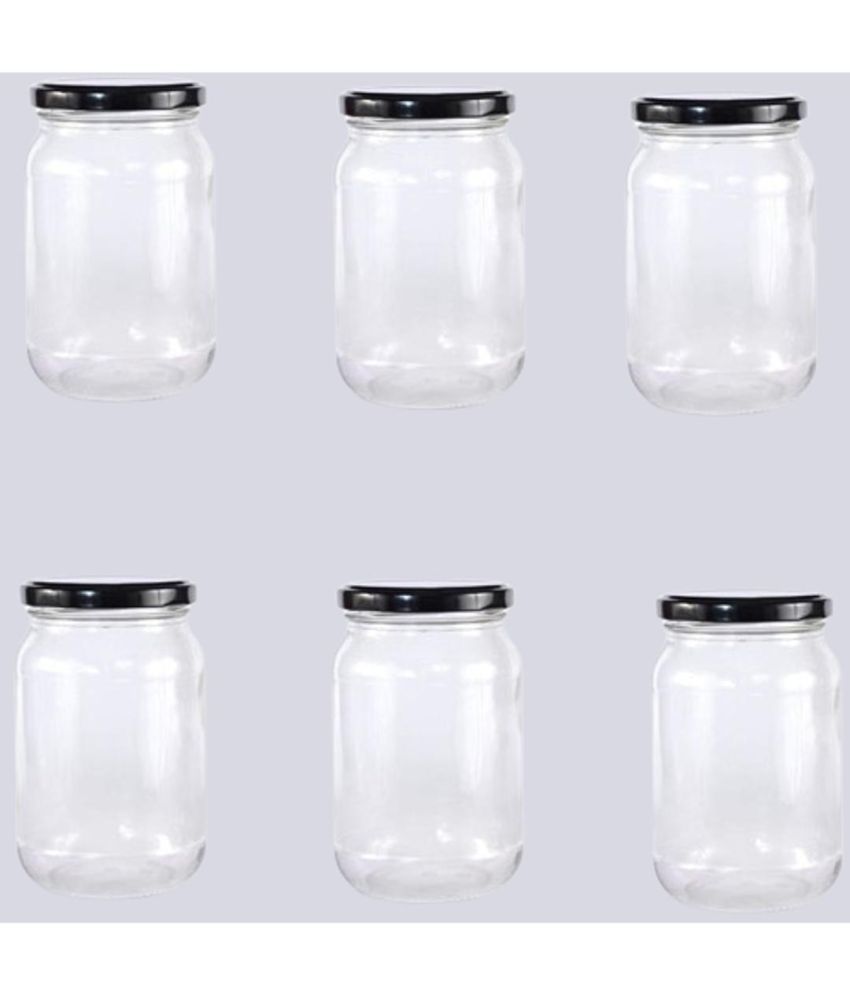     			Somil Glass Container Jar Glass Transparent Utility Container ( Set of 6 )