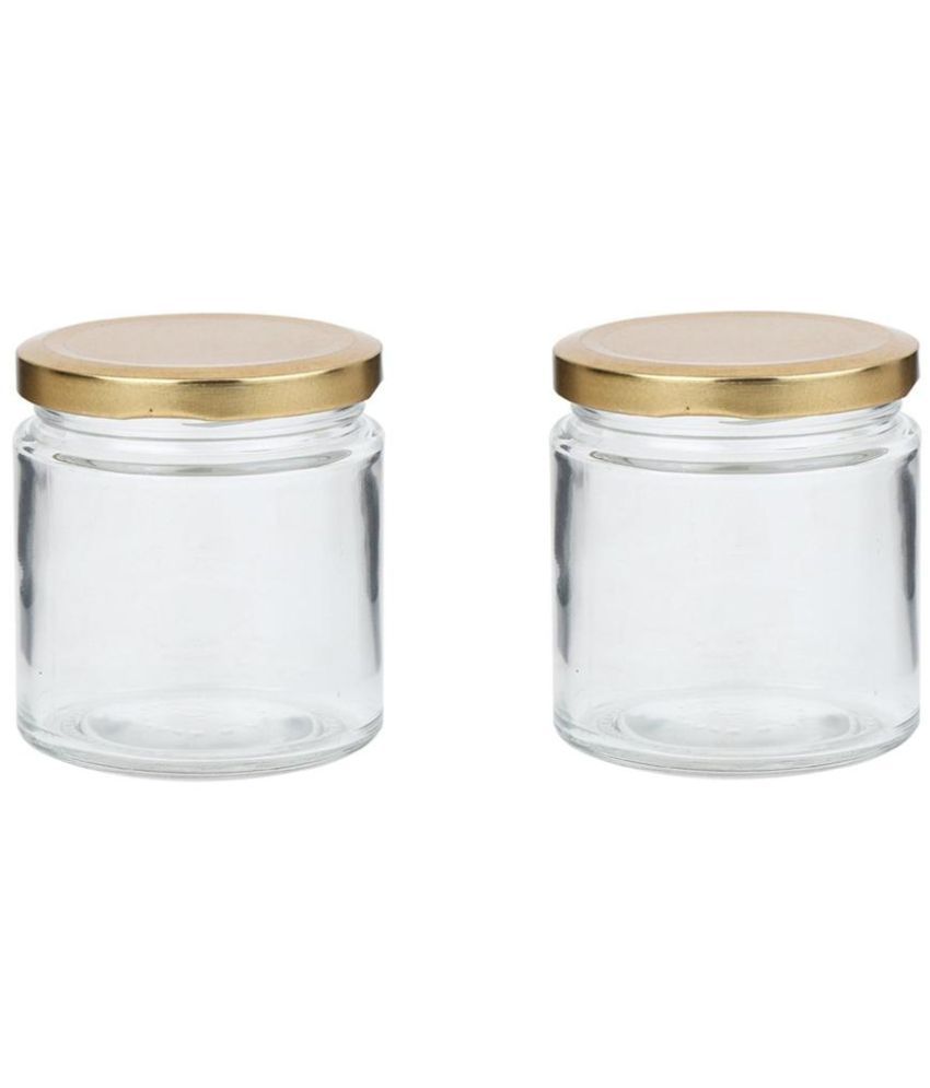     			Somil Glass Container Jar Glass Transparent Utility Container ( Set of 2 )