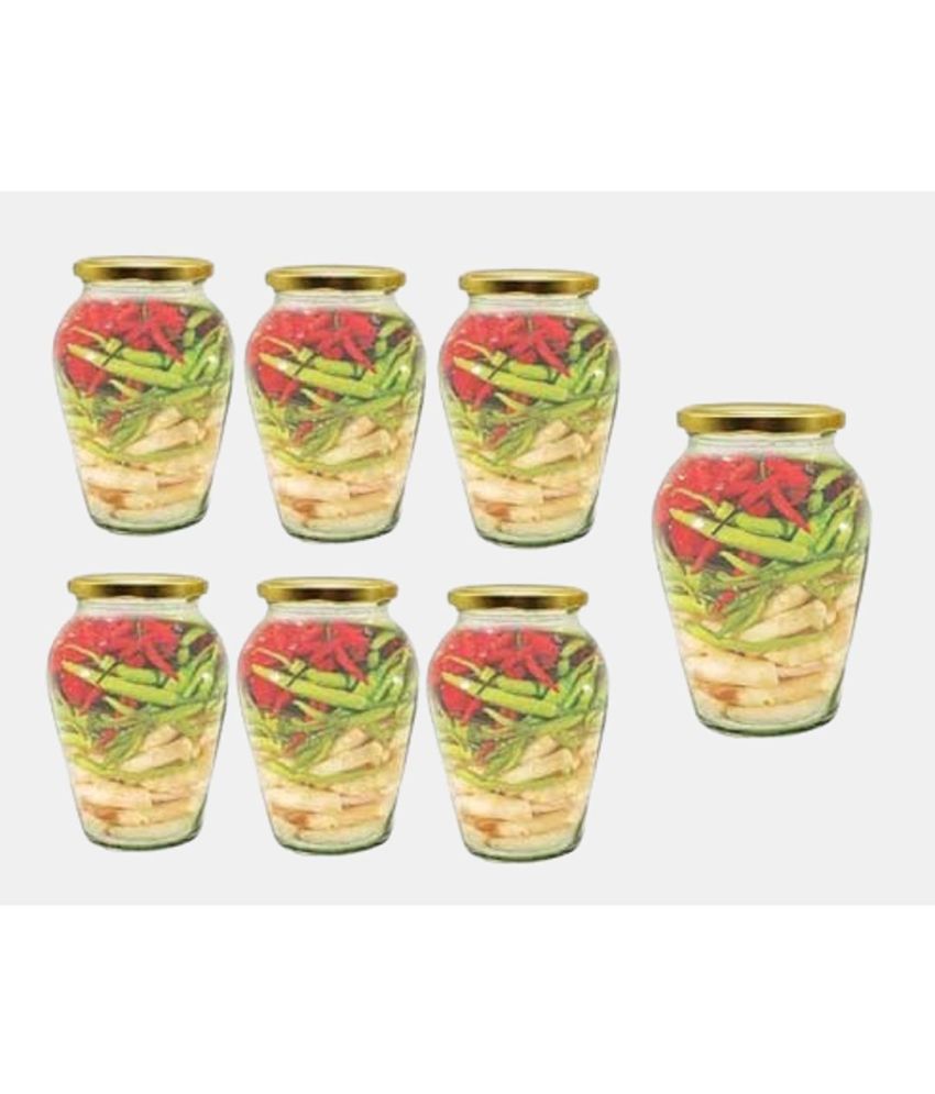     			Somil Glass Container Jar Glass Transparent Utility Container ( Set of 7 )