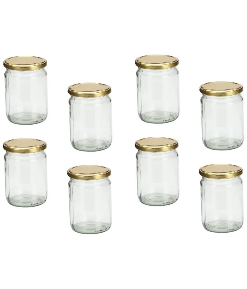     			Somil Glass Container Jar Glass Transparent Utility Container ( Set of 8 )