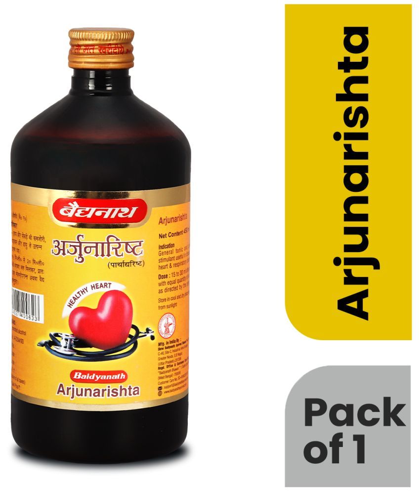     			Baidyanath Arjunarishta 450ml for Healthy Heart and Digestion, helps to maintains Blood pressure