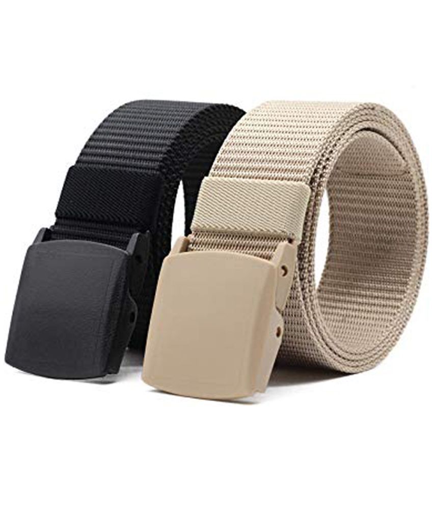     			Edifier - Multi Canvas Men's Casual Belt ( Pack of 2 )