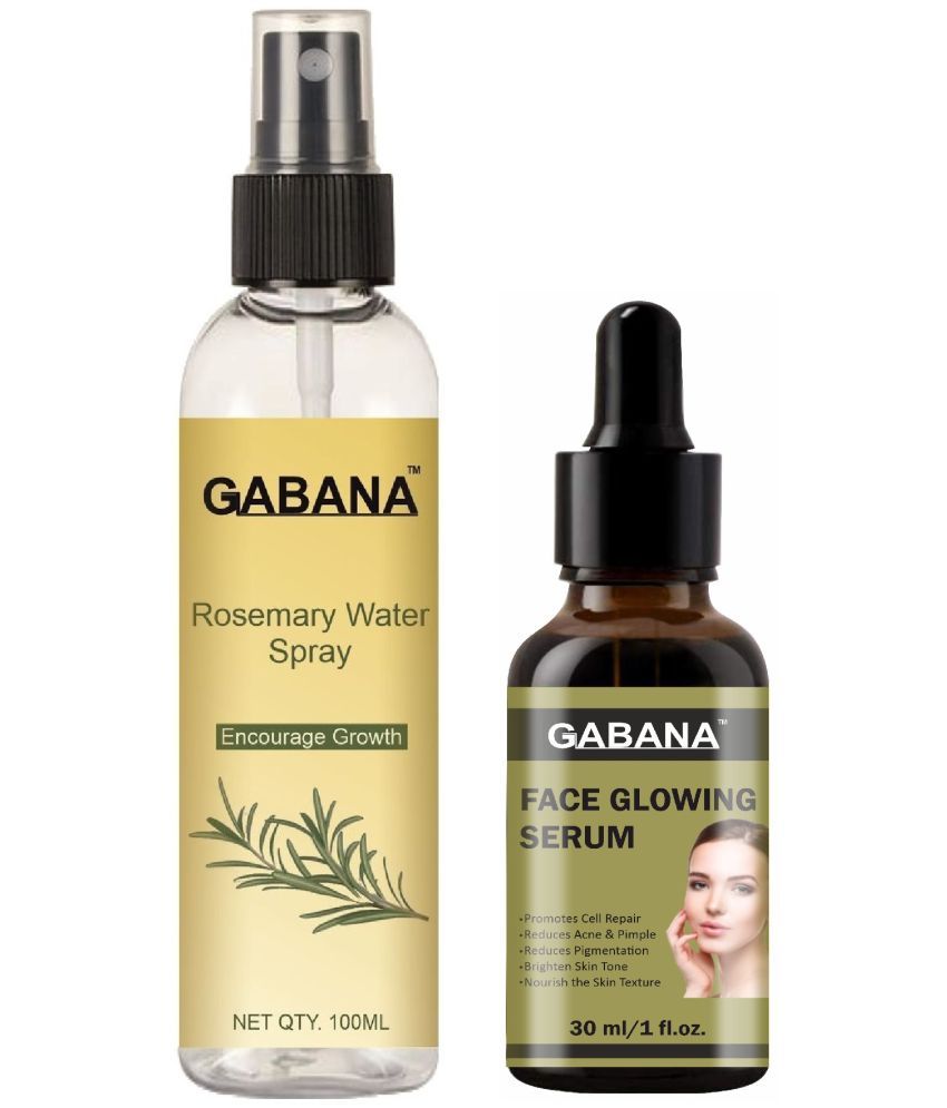     			Gabana Beauty Natural Rosemary Water | Hair Spray For Regrowth 100ml & Face Glowing Serum 30ml - Set of 2 Items