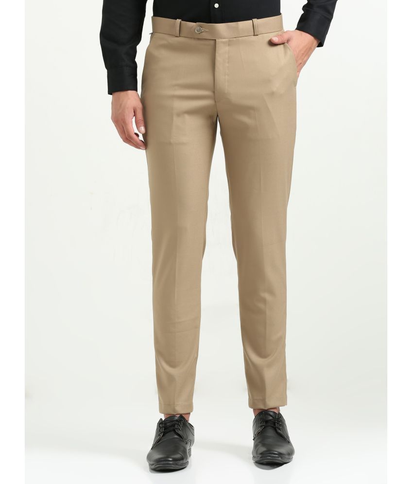     			HETIERS Regular Flat Men's Formal Trouser - Beige ( Pack of 1 )