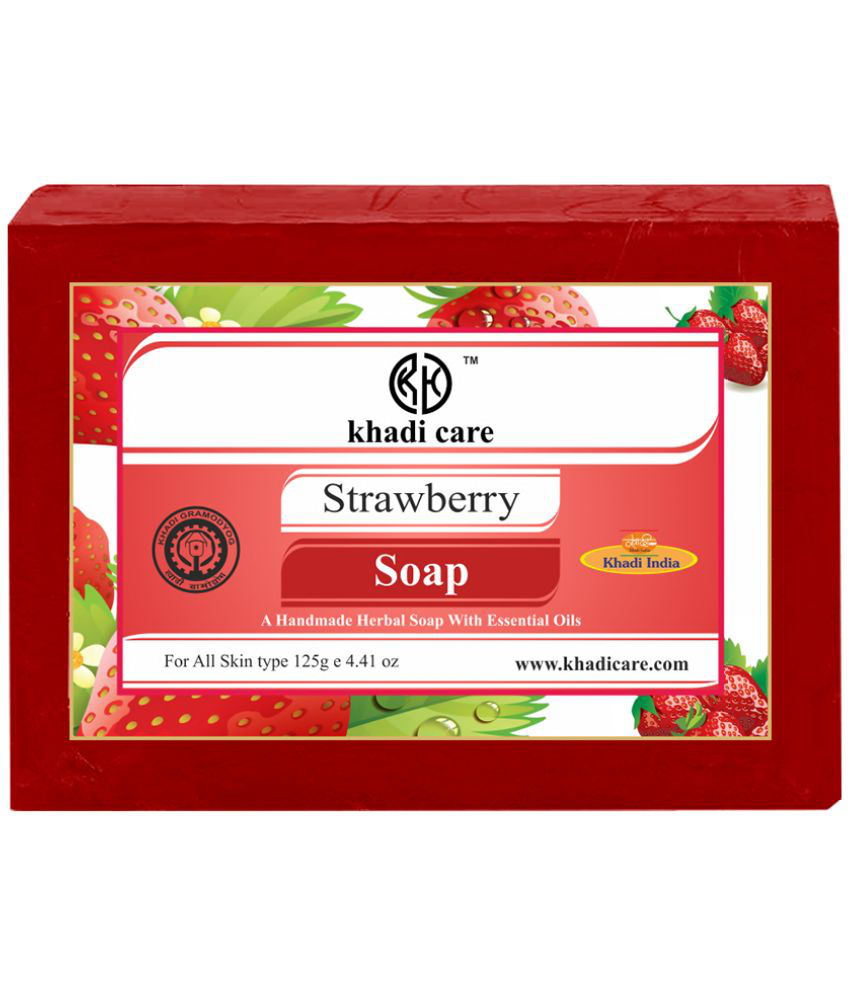     			Khadi Care Beauty Strawberry Soap for All Skin Type ( Pack of 1 )
