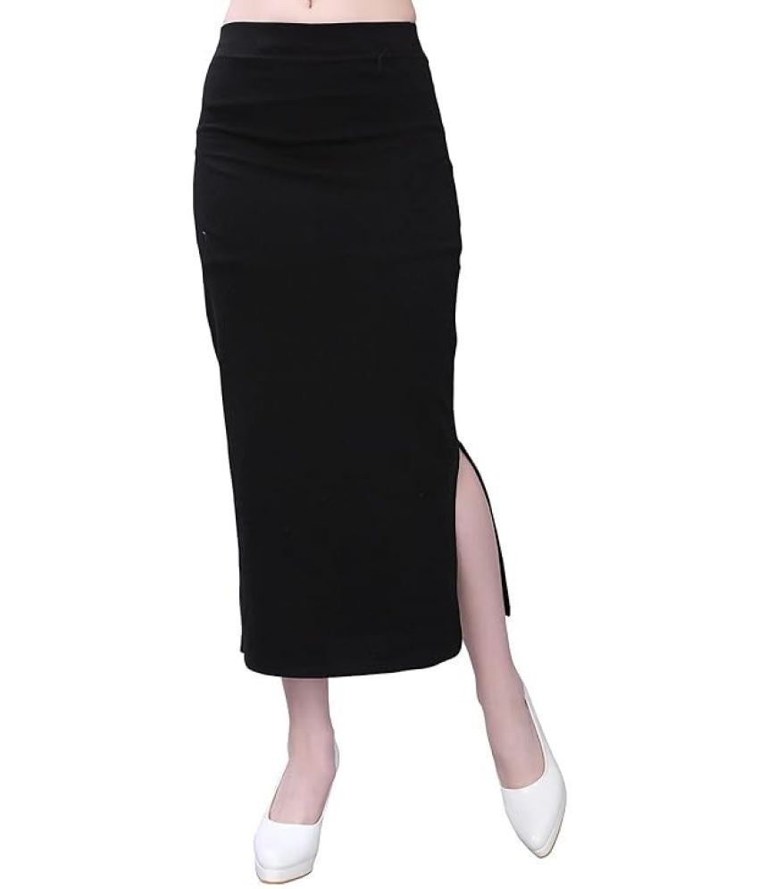     			RAIYANI FASHION Black Polyester Women's Straight Skirt ( Pack of 1 )