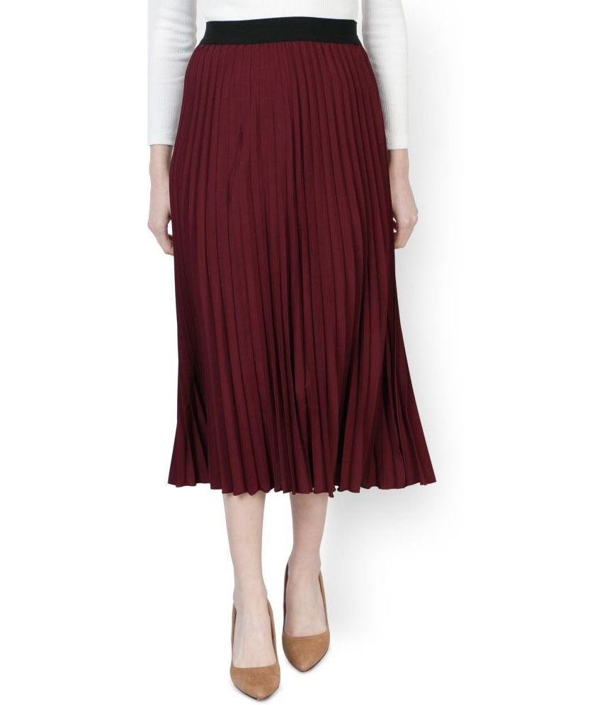     			RAIYANI FASHION Magenta Polyester Women's Flared Skirt ( Pack of 1 )