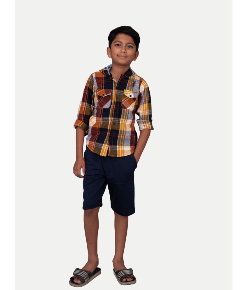     			"Radprix Boys Multicolor Check Hooded Yarndye Shirt: A Vibrant and Trendy Choice for Young Boys. This Shirt Features a Multicolor Check Pattern with a Stylish Hood, Perfect for Adding a Pop of Color to Any Outfit."