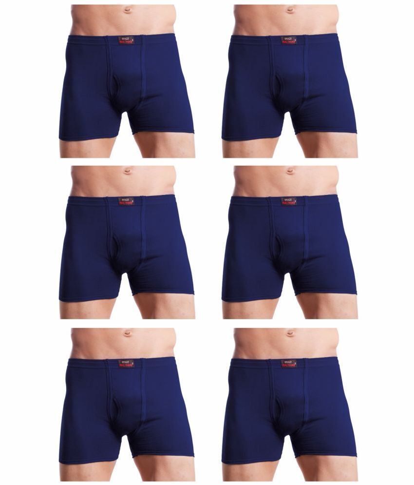     			Ranjit Smart Pack of 6 Cotton Men's Trunks ( Blue )