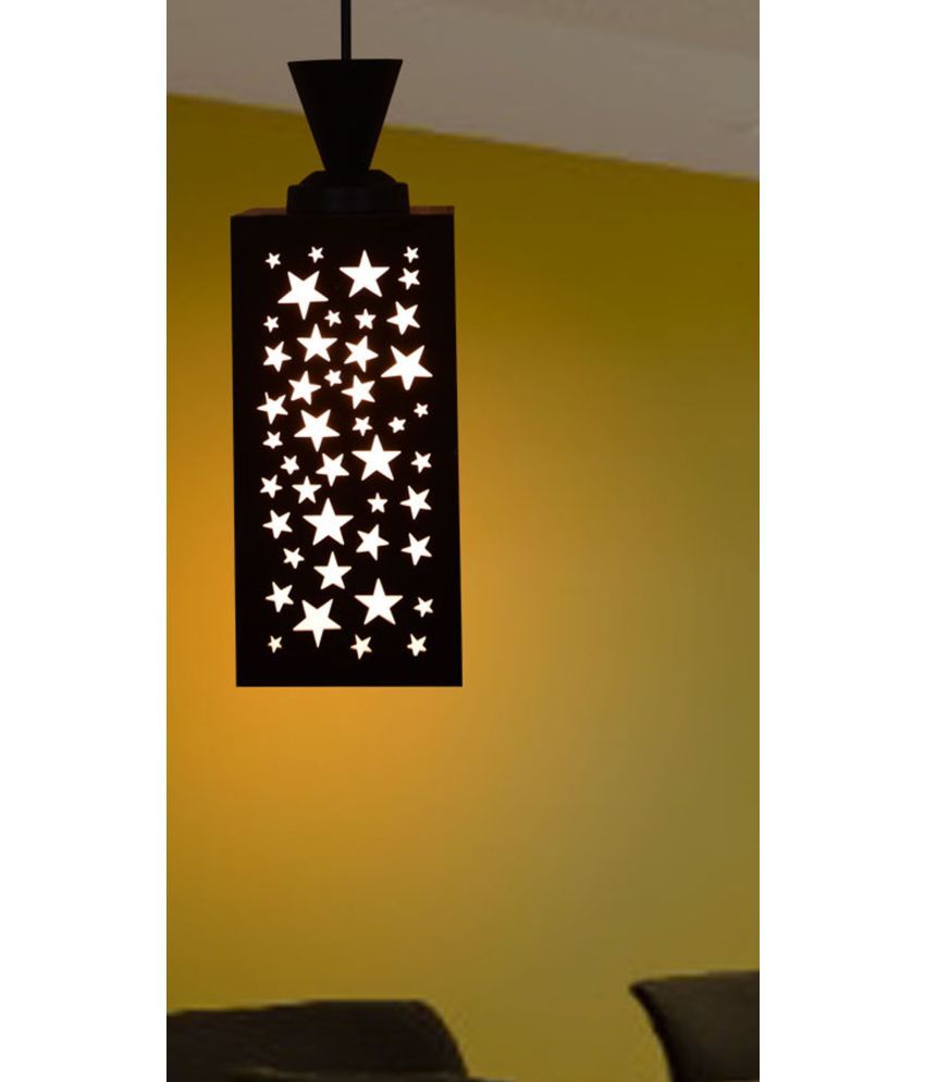     			Somil Wood Hanging Light Pendant Black - Pack of 1