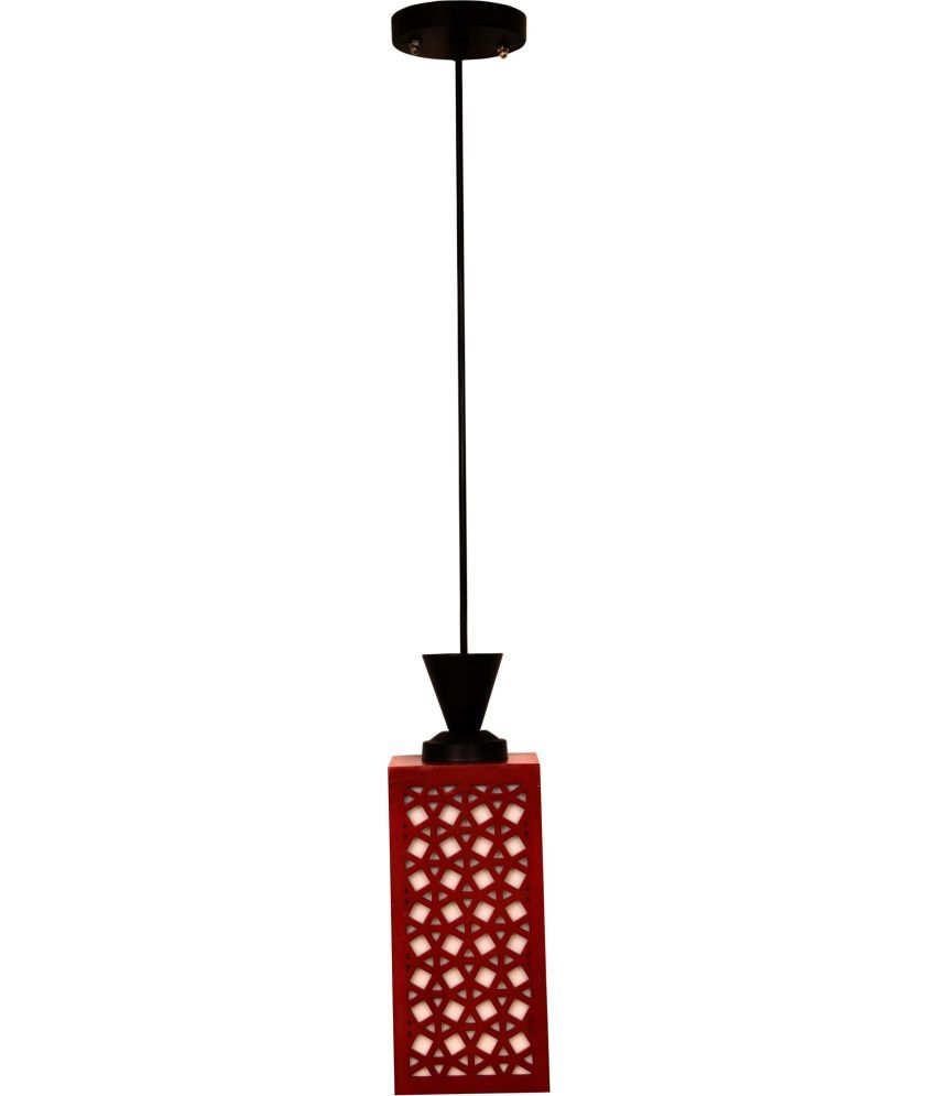     			Somil Wood Hanging Light Pendant Black - Pack of 1