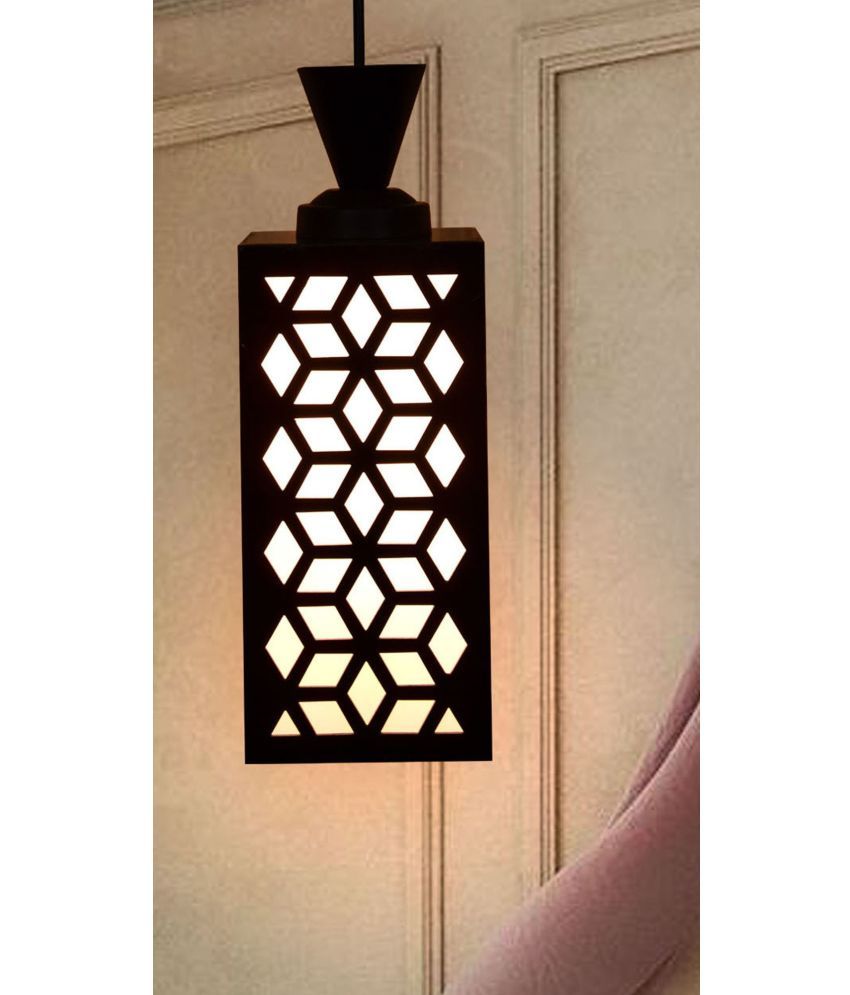     			Somil Wood Hanging Light Pendant Black - Pack of 1