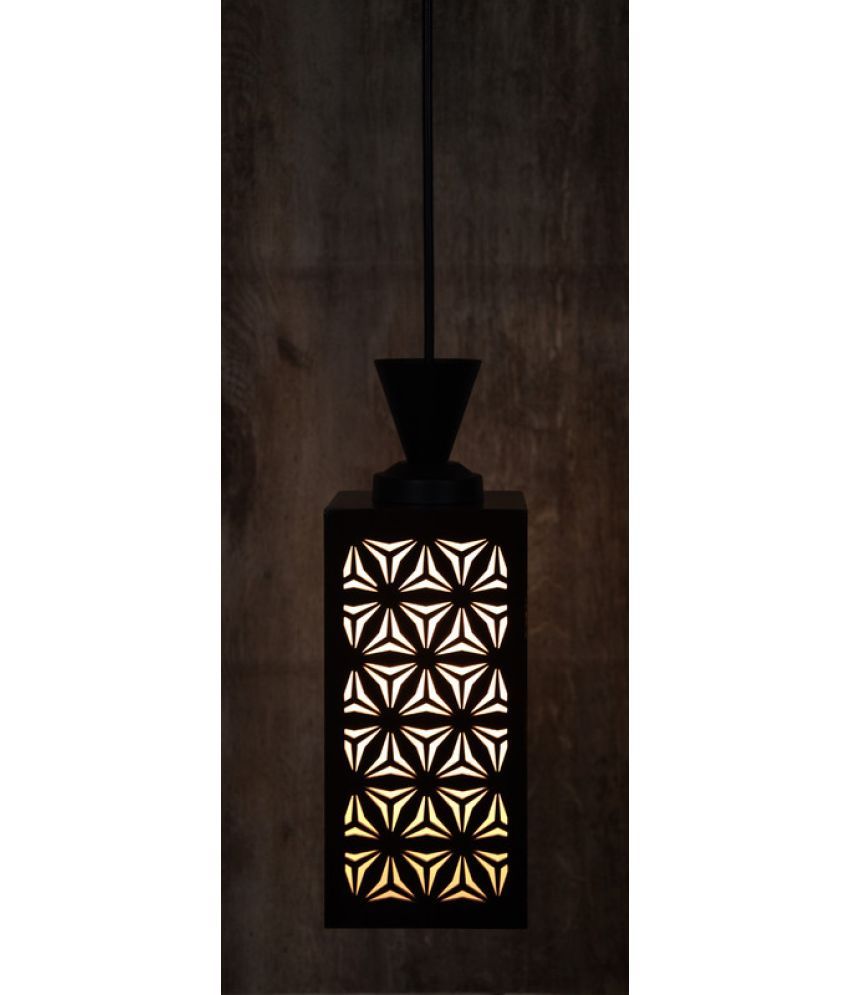     			Somil Wood Hanging Light Pendant Black - Pack of 1